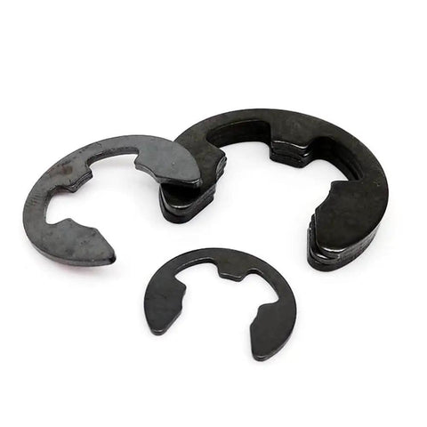 580 Pcs External Retaining Ring Kit M1.5 To M10 Carbon Steel Circlips Snap Rings And Washers For Gears And Axles, 10 Size Assortment With 4mm To 20mm OD, close-up view of various sizes.
