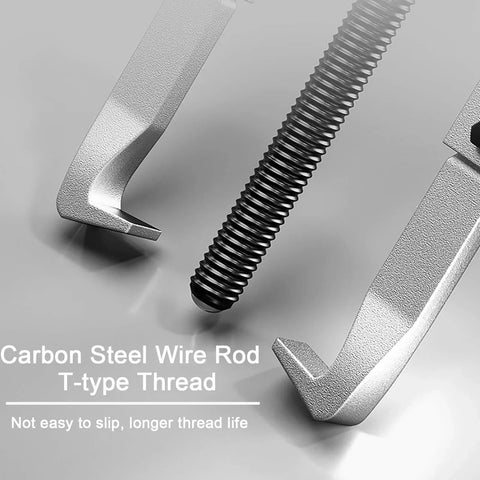 Close-up of Heavy - Duty Bearing Puller Set showing carbon steel wire rod with T-type thread design for mechanics