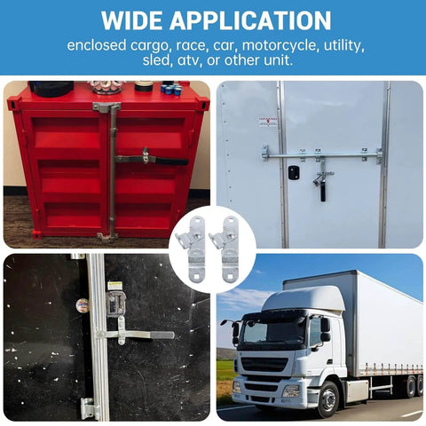 Durable door latch keeper for enclosed trailers, fits standard padlocks and race bar locks; easy to install, weather resistant