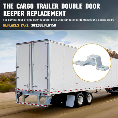 Dump Trailer Door Latch Keeper Replacement Kit Top Left Cam Bar Lock Bottom Right for Cargo Cam Bar Rear or Side Doors