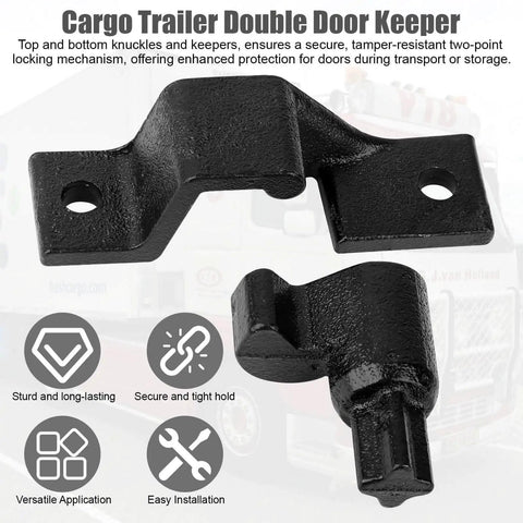 Cargo Trailer Cam Bar Keeper For Cam Bar Latch Kits Door Hardware Replacement Bottom And Top Lug Keepers black steel components