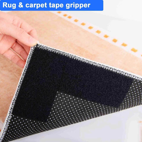 Close-up of Heavy Duty 1 Inch By 20 Foot Self Adhesive Hook And Loop Tape Interlocking Strip used on carpet for grip