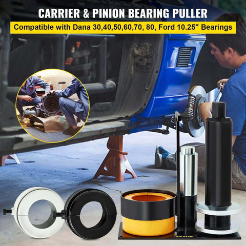 Carrier & Pinion Bearing Puller, Compatible with Dana 30,40,50,60,70, 80, Ford 10.25" Bearings on auto repair setup