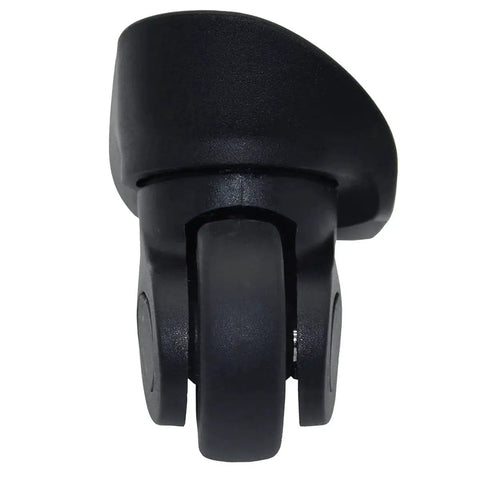 Front view of black Carry On Travel Suitcase Spinner Wheels Replacement Left And Right Caster With Screws And Tool 2 Pcs