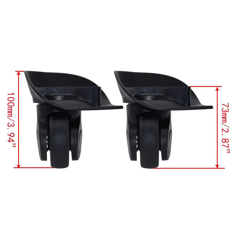 Carry On Travel Suitcase Spinner Wheels Replacement Left And Right Caster With Screws And Tool 2 Pcs Black Wear Resistant Plastic