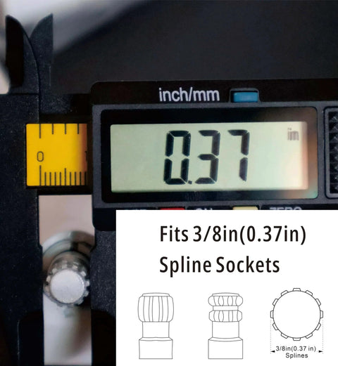 3/8-inch spline socket measurement for casement window crank handle replacement