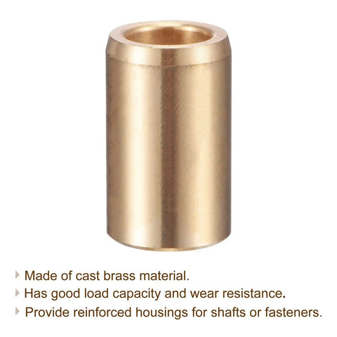 2 Pack Cast Brass Self Lubricating Sleeve Bearings With 8mm Bore 12mm OD And 20mm Length for high load capacity and wear resistance