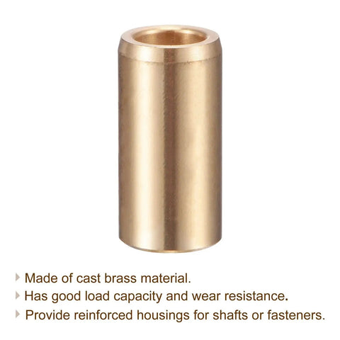 Self Lubricating Cast Brass Sleeve Bearings 8mm Bore 12mm OD 25mm Length 2 Pack Bushing for Low Friction High Temperature Environments
