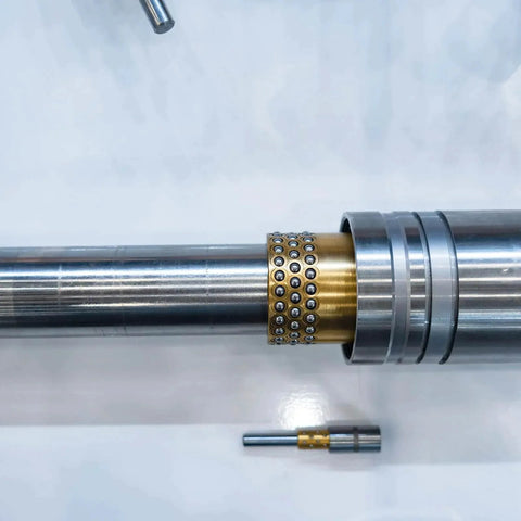 Installed 2pcs Sleeve Bearings 3/4" Bore 1" OD 2" Length Cast Brass Self-Lubricating Bushing showcasing shaft application