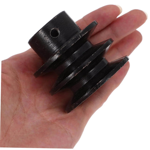 Replacement Pulley Wheel for Belt Pulleys Gas Engine Double Groove V-Belt Sheave Smooth Operation in hand close-up