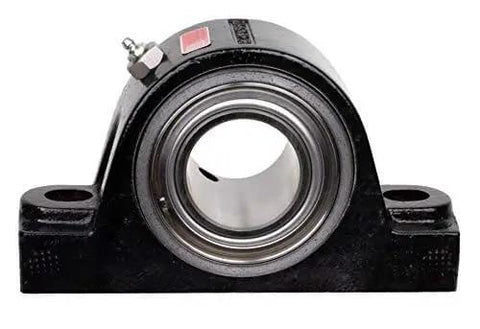 Front view of Solid-Housed Pillow Block Spherical Roller Bearing With 2-15-16 Inch Bore Rexnord Link-Belt PEB22447H Cast Iron Housing