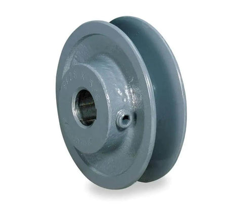 6.45 Inch Diameter Single Groove Cast Iron Pulley With 7/8 Inch Fixed Bore For A B 4L And 5L V-Belts, side view