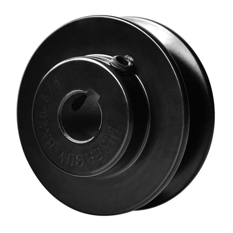 BK25 5/8 Inch Single Groove V Belt Pulley Cast Iron 2.6 Inch OD With 5/8 Inch Bore For 4L 5L B And A Belts, 1 Keyed Shaft, Epoxy Coated