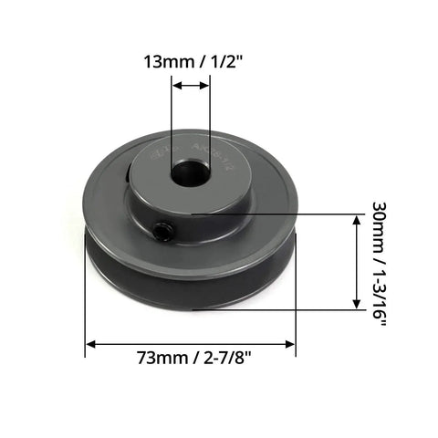 Durable Cast Iron Single Groove V Belt Pulley With 2.85 Inch Outside Diameter And Half Inch Bore For Standard V Belts 3L 4L A AX
