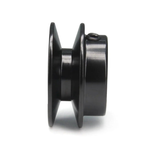 Side view of Single Groove Web Sheave Cast Iron Belt Pulley For V-Belt Drives 2.0 Inch Outer Diameter With 1/2 Inch Bore AK20