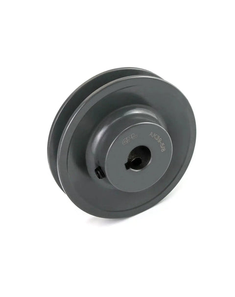 3.75 Inch V Belt Pulley With One Groove Fixed Bore Five Eighths Inch Cast Iron For V Belt 4L A AX Belt Sections