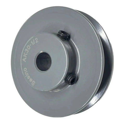 V Belt Pulley 3 Inch Outside Diameter Cast Iron Sheave With Half Inch Bore And Single Groove For V Belt Section A 3L And 4L Not For Toothed Belts AK3012