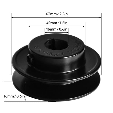 Heavy Duty Cast Iron V Belt Pulley Five Eighth Inch Bore And Two And A Half Inch Outside Diameter Single Groove Sheave For Three L Four L A AX V Belts Fixed Bore With Double Set Screw MINERGUY