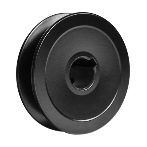 Heavy Duty Cast Iron V Belt Pulley Five Eighth Inch Bore And Two And A Half Inch Outside Diameter Single Groove Sheave For Three L Four L A AX V Belts Fixed Bore With Double Set Screw MINERGUY - front view