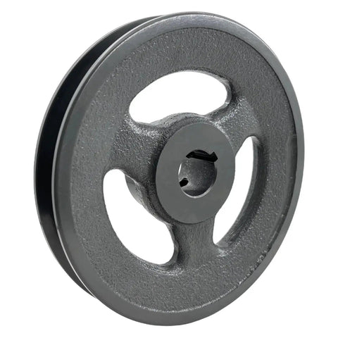 Heavy Duty Cast Iron V Belt Pulley With Seven Eighth Inch Bore And Five Point Seven Five Inch Outer Diameter One Groove