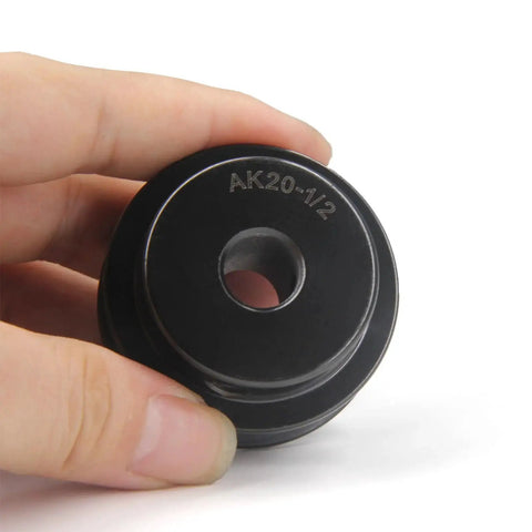 Single Groove Web Sheave Cast Iron Belt Pulley For V-Belt Drives 2.0 Inch Outer Diameter With 1/2 Inch Bore AK20 shown held in hand.