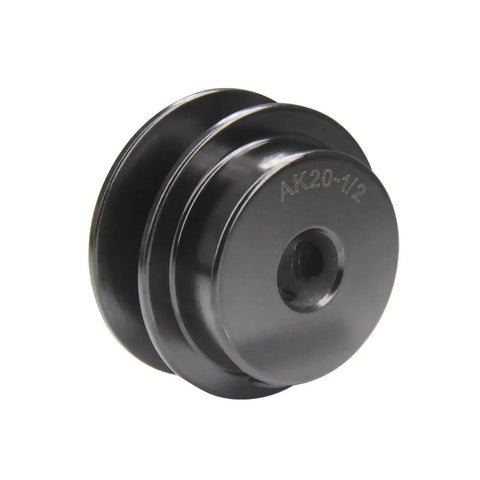 Single Groove Web Sheave Cast Iron Belt Pulley For V-Belt Drives 2.0 Inch Outer Diameter With 1/2 Inch Bore AK20 front view
