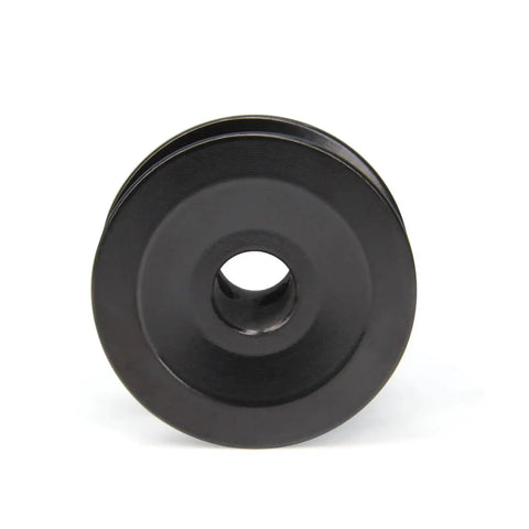 Front view of Single Groove Web Sheave Cast Iron Belt Pulley For V-Belt Drives 2.0 Inch Outer Diameter With 1/2 Inch Bore.