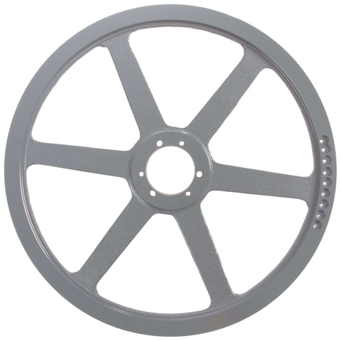 Classic V Belt Sheave For B Belt Section One Groove Cast Iron Thirteen Point Nine Five Inch Outer Diameter SDS Bushing Required
