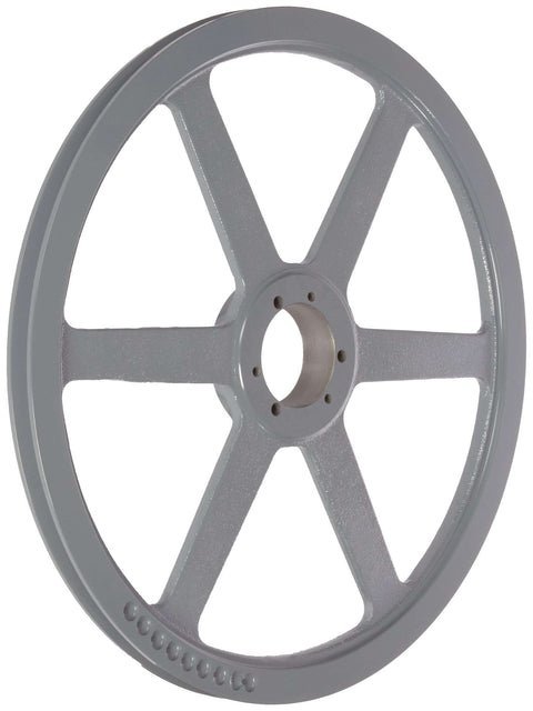 Classic V Belt Sheave For B Belt Section One Groove Cast Iron Thirteen Point Nine Five Inch Outer Diameter SDS Bushing Required