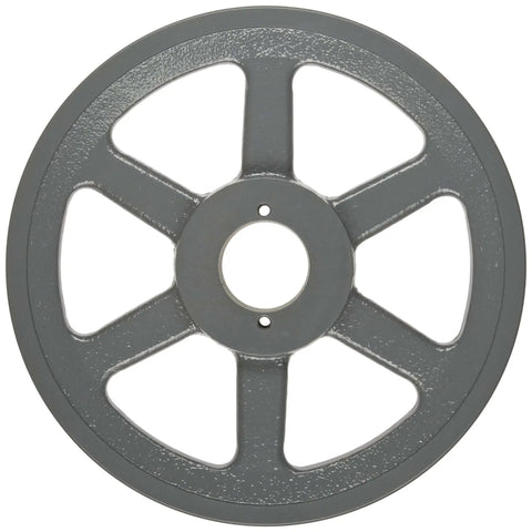 B Belt Heavy Duty V Belt Sheave With QT Bushing, 1 Groove, Cast Iron, 8.75 Inch OD, front view