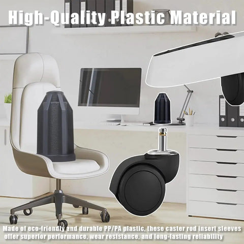 20 Pcs Caster Socket Sleeve Round Inserts For Standard Tubes And 1 Inch Caster Wheels, 7 16 Inch Inside Stem displayed