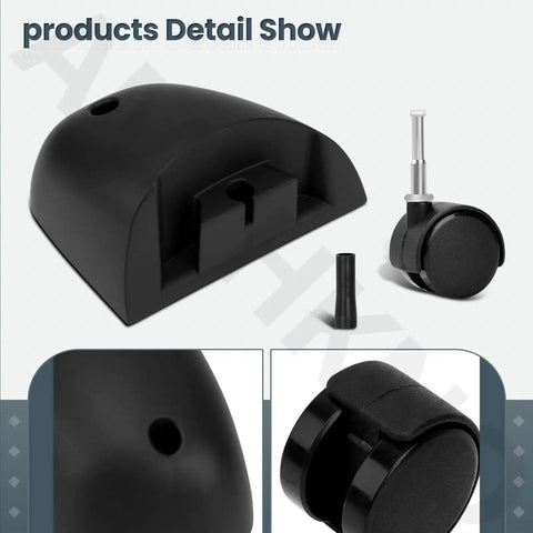 Heavy Duty Caster Wheels With Caster Foot Kit For Shop Vac A And B Cleaners Replacement Parts detailed view