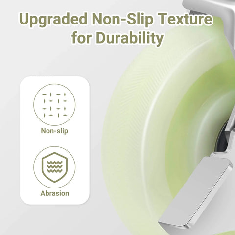 Close-up of 5-inch non-marking caster wheel showing upgraded non-slip texture for durability, part of Heavy Duty Caster Wheels 5 Inch - 3500 LBS, PP Plate Castor Set of 4 with Double Ball Bearings, Non-Marking Industrial Swivel Casters for Hand Trucks, Carts, Industrial (2 Brake 2 Rigid) designed for smooth motion and stable alignment in.