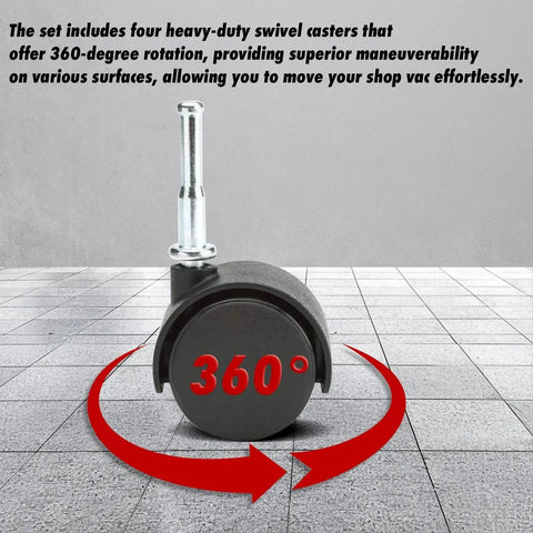 4 Pack Caster Wheels For Vacuum Cleaners Replacement Durable And Easy To Install single wheel on tiled surface