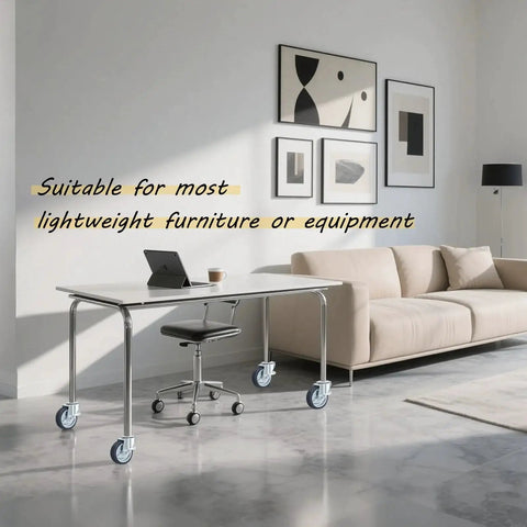 3 Inch Caster Wheels Locking Stem Casters Set Of 4 Threaded Stem Size 3 8 Inch 16 UNC By 1 2 Inch installed on furniture