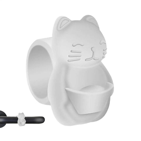 Silicone wall shield with shock absorbing cushion and noise silencer design protects doors, walls and furniture, cat shape