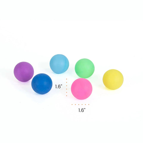 Replacement Balls for Cat Track Toys, Multiple Colors, 6 Pack shown with measurement