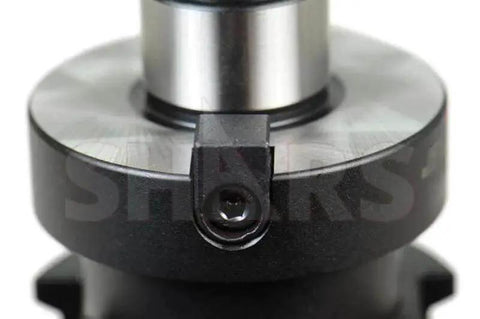 Close-up view of CAT40 Shell Mill Tool Holder With One Inch Bore And One Point Ninety Seven Inch Gage Length Model 202-5372M Hardened Alloy Steel Construction Heavy Duty Precision Ground Surfaces For CNC Milling Tegara.
