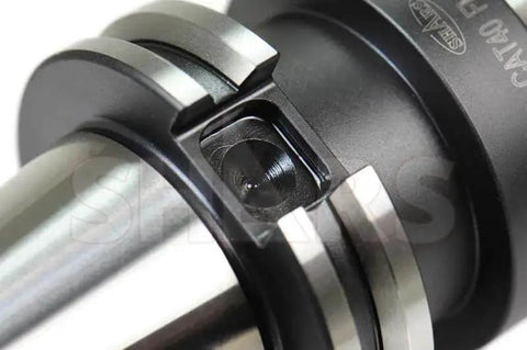 Close-up of CAT40 Shell Mill Tool Holder With One Inch Bore And One Point Ninety Seven Inch Gage Length Model 202-5372M