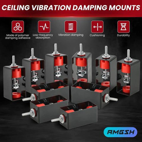 Ceiling Vibration Damping Mounts Ten Pack Spring Isolator Hangers With 110 Pound Capacity And 1.2 Inch Deflection for soundproofing