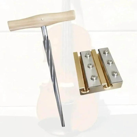 Cello Peg Shaver and Hole Reamer Precision Metal Luthier Tool for 3/4 to 4/4 Instruments adjustable fitting tool.