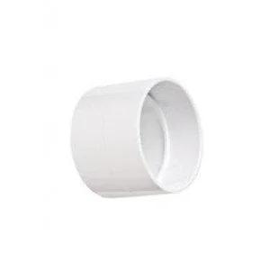 Central vacuum stop coupling, white plastic fitting CF388, 2-pack
