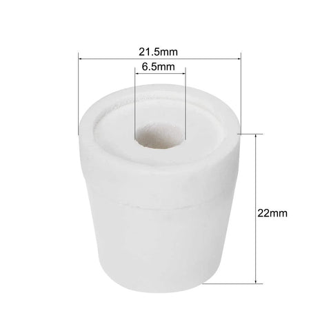 Amazon uxcell ceramic tapered insulator bead, white alumina porcelain, 6.5 mm bore for heating wire.