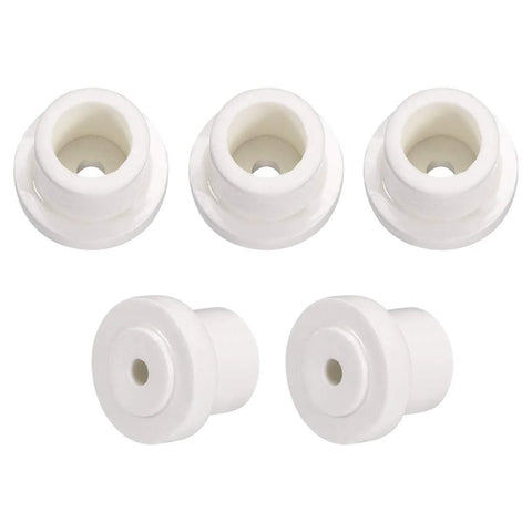 uxcell ceramic insulation beads, white round beads with 5.2mm hole and 15mm inner diameter, set of 5 for heat shrink