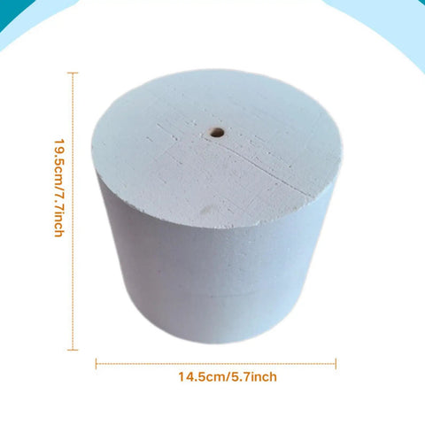 Energy Efficient Microwave Kilns for Glass Fusing and Jewelry Making, ceramic kiln showing dimensions 19.5cm by 14.5cm