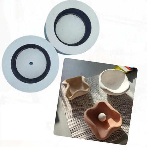 Energy Efficient Microwave Kilns for Glass Fusing And Jewelry Making, replaceable kilns paper, shown with ceramic molds.