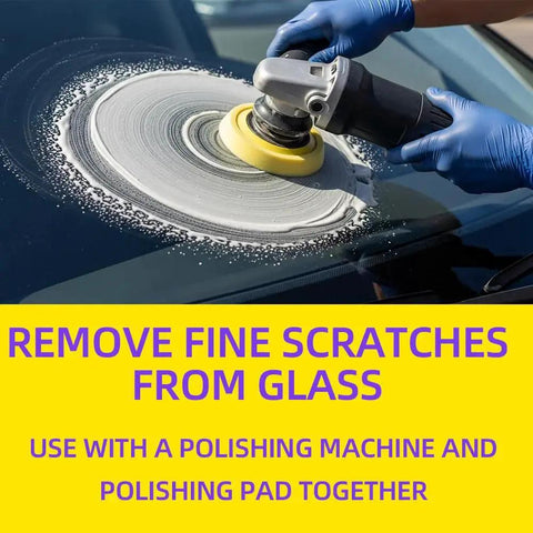 High-purity cerium oxide glass polishing powder, 99% purity with 7-9µm particles used with polishing machine on glass surface