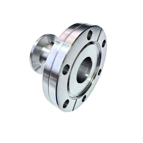 CF 2.75 Inch To KF25 Vacuum Flange Adapter Reducer Stainless Steel 304 Conflat To KF25 Hybrid Converter, side view image