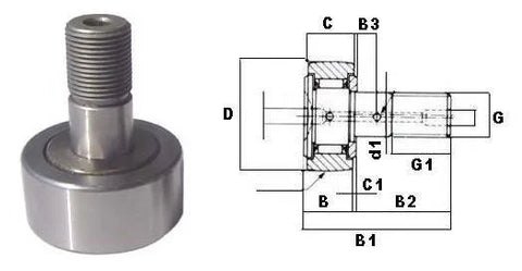 CF24 62mm Cam Follower Needle Roller Bearing