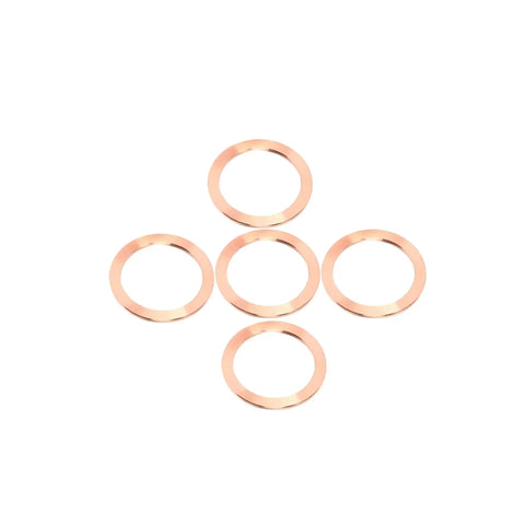 CF35 Copper Seal Gasket For High Vacuum Conflat Flange 2.75 Inch UHV Compatible, shown in a 5-pack for semiconductor lab systems.